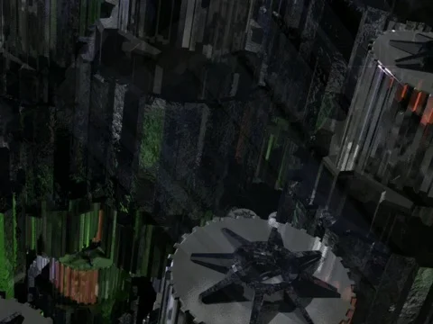 Gears shiny techno montage Stock Footage