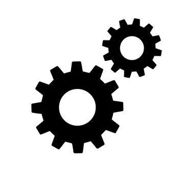 Gears sign simple icon on background. icon of work tools Stock Illustration