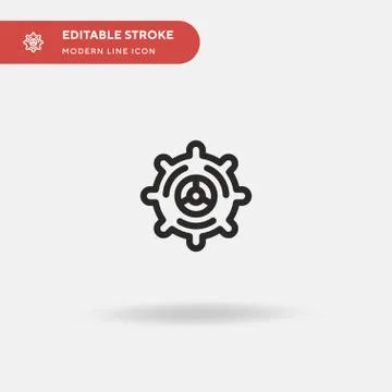 Gears Simple vector icon. Illustration symbol design template for web mobile  Stock Illustration