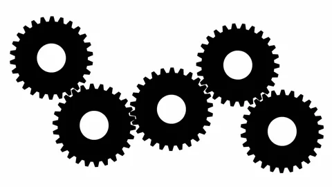 Gears spin 2 Stock Footage 124536202