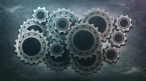 Gears start and stop Stock Footage 46237485