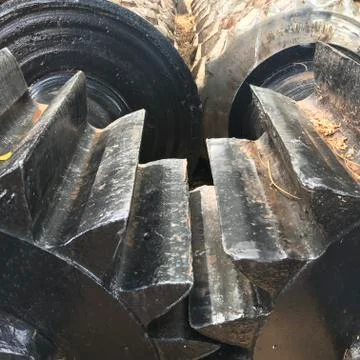 Gears on a sugarcane processing machine Stock Photos