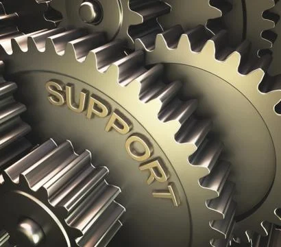 Gears Support Stock Illustration