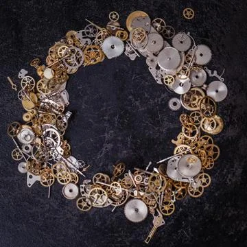 Gears on the table Stock Photos