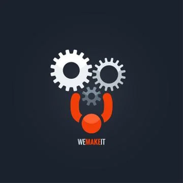 Gears teamwork concept background Stock Illustration