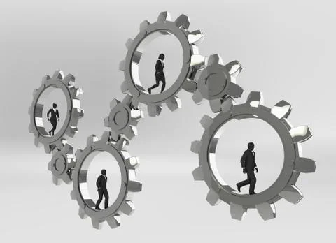Gears of teamwork Illustrazione stock