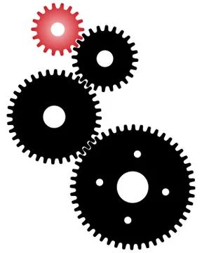 Gears for teamwork symbolism Stock Illustration