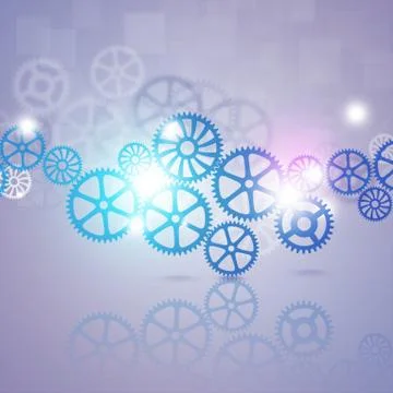 Gears Technology Background Stock Illustration