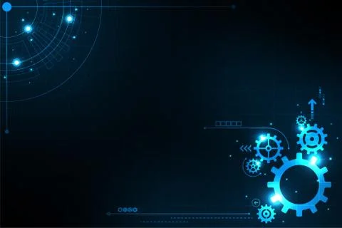 Gears in technology concept. Stock Illustration