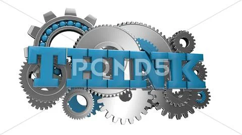 Gears think Stock Illustration