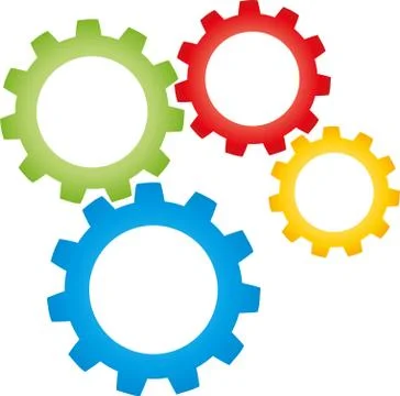 Gears, tools, locksmith, mechanic, logo Stock Illustration