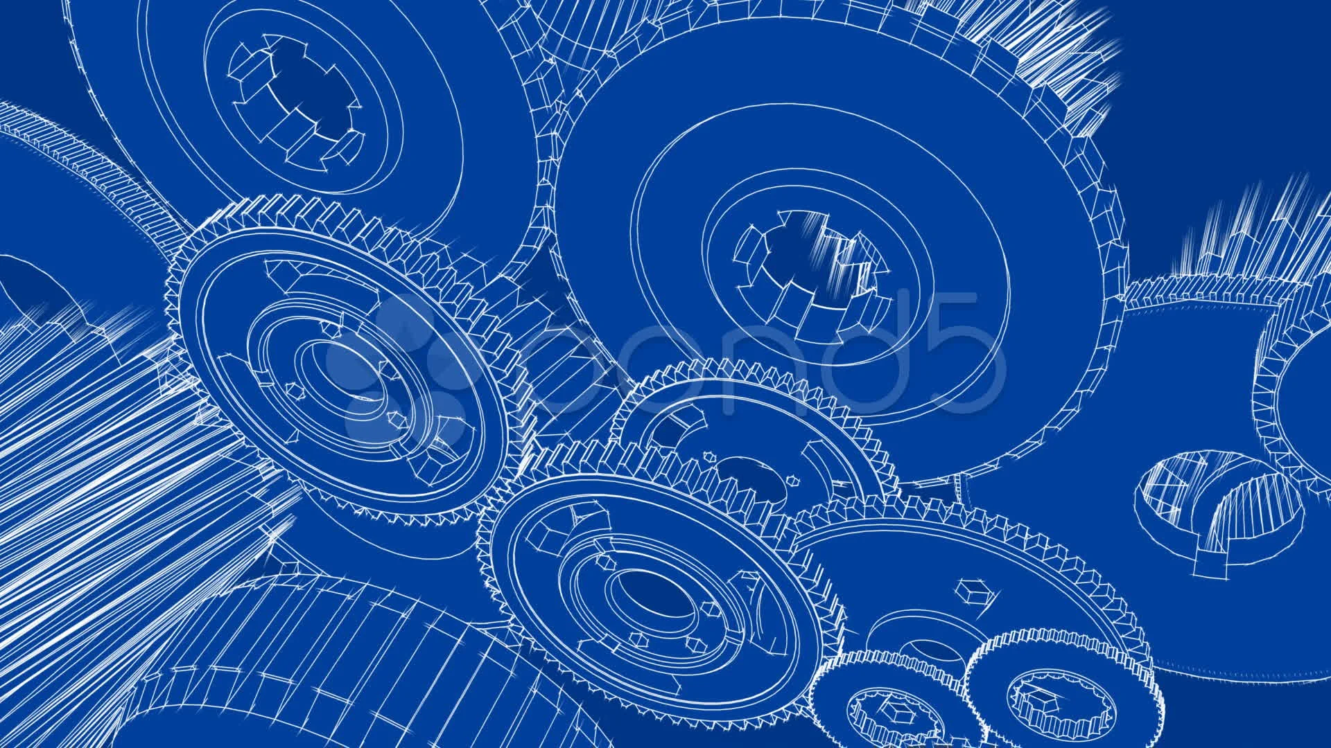gears turning (blueprint sketch animatio... | Stock Video | Pond5