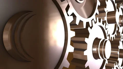 Gears turning with precise accuracy in the mechanism of old watch. Stock Footage 132819868