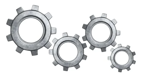 Gears turning as a presentation Stock Footage 252452637