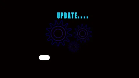 Gears update progress bar animation abstract background software system tec.. Stock Footage 321444117