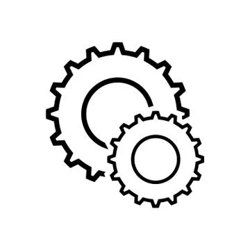 Gears vector icon Stock Illustration