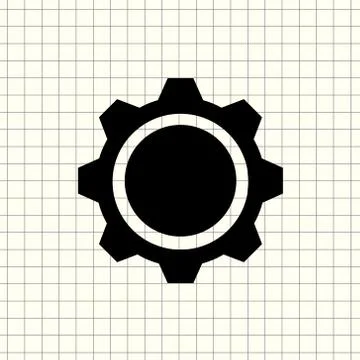 Gears vector icon Stock Illustration