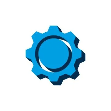 Gears vector icon isometric. 3d sign isolated on white background. eps Stock Illustration