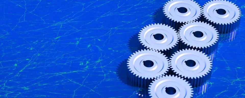 Gears wall Stock Illustration