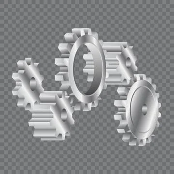 Gears wheels system vector illustration. Illustrazione stock