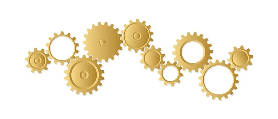 Gears wheels system vector illustration. Stock Illustration