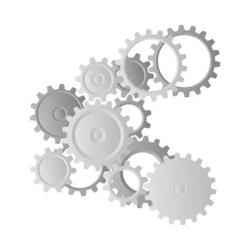 Gears wheels system vector illustration. Stock-Illustration