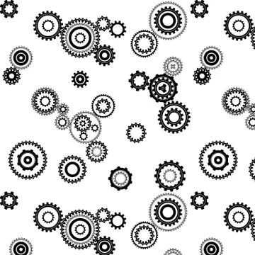Gears on a white background Stock Illustration