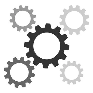 Gears on a white background Stock Illustration