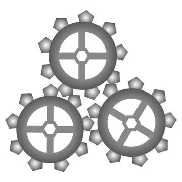 Gears on white background Stock Illustration