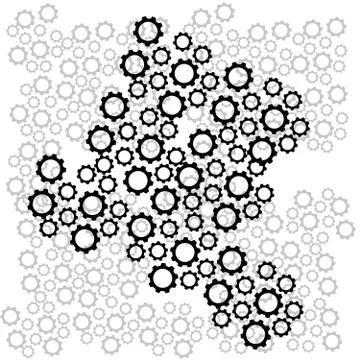 Gears on white background Stock Illustration