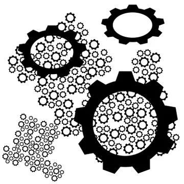 Gears on white background Stock Illustration