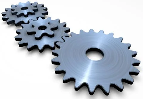 Gears on a white background Stock Illustration