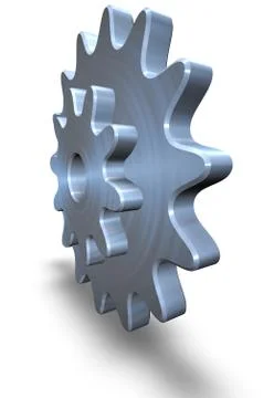 Gears on a white background Stock Illustration