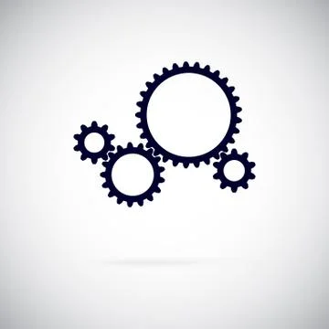 Gears on a white background. Working gear Stock Illustration