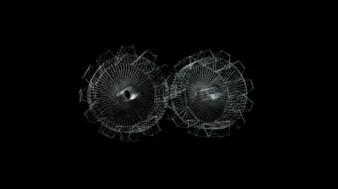 Gears wireframe Stock Footage 53852322
