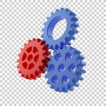 Gears without backround symbolic Stock Illustration