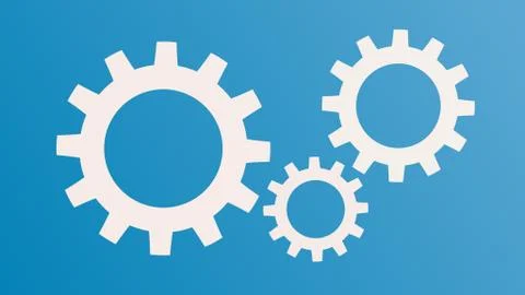 Gears working together to form a larger machine Stock Illustration