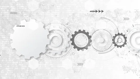 Gears working together for technology and global innovation Stock Footage 346501959