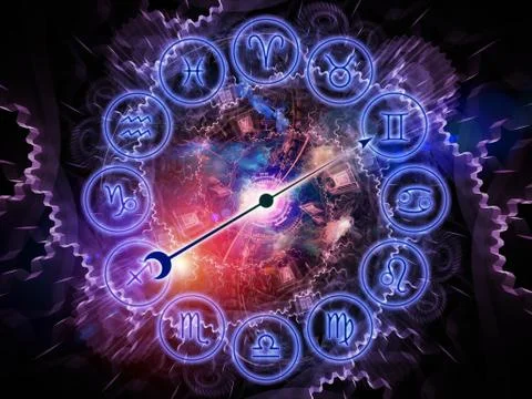 Gears of Zodiac Stock Illustration