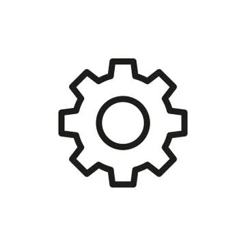 Gear/settings icon on white background Stock Illustration