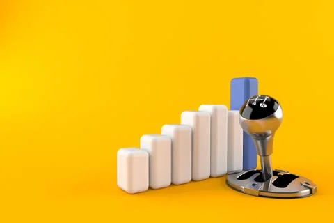 Gearshift with chart Stock Illustration