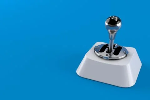 Gearshift on computer key 스톡 일러스트