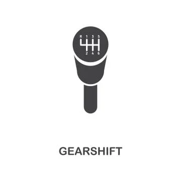 Gearshift creative icon. Simple element illustration. Gearshift concept symbol イラスト素材