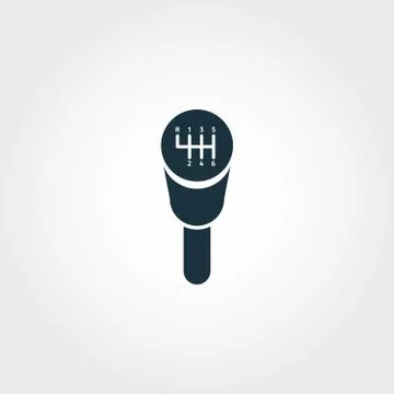 Gearshift icon. Premium quality element illustration from car parts collection Stock Illustration