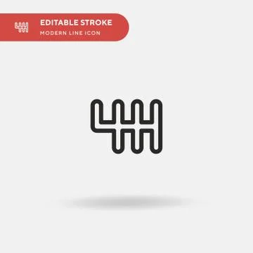 Gearshift Simple vector icon. Illustration symbol design template for web mob Stock Illustration