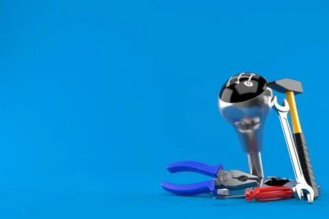 Gearshift with work tools Stock Illustration
