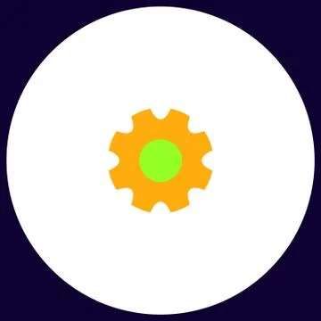 Gearwheel computer symbol Stock Illustration