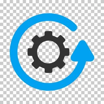 Gearwheel Rotation Direction Vector Icon 스톡 일러스트