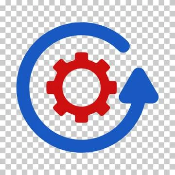 Gearwheel Rotation Direction Vector Icon イラスト素材
