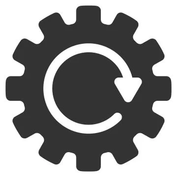Gearwheel Rotation Flat Icon イラスト素材